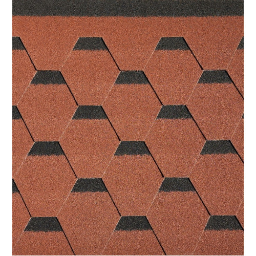 Țigla bituminoasă AxoDach HEXA Red clay