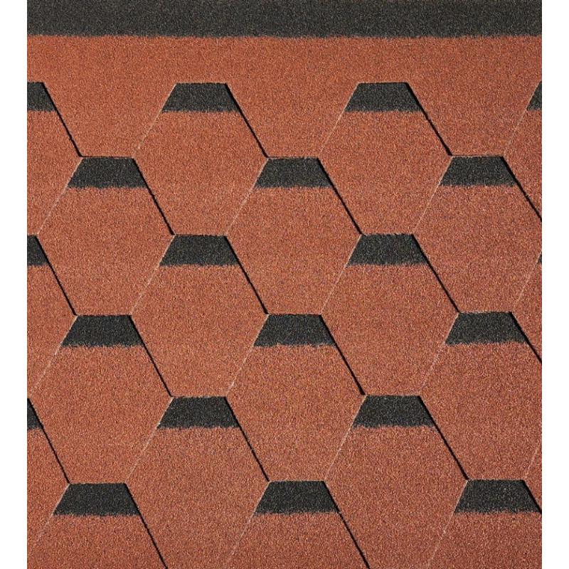 Țigla bituminoasă AxoDach HEXA Red clay