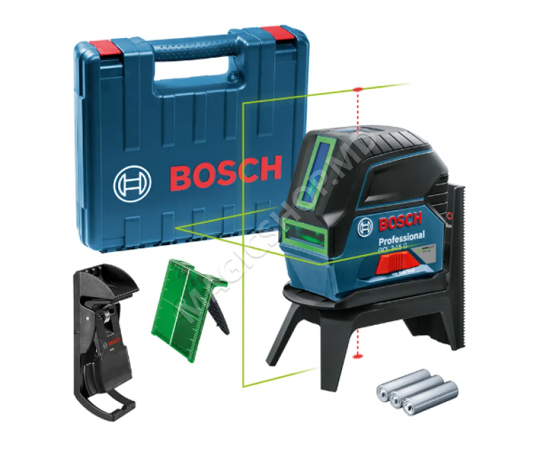 Лазерный уровень Bosch GCL 2-15 G зеленый 15 м 4,5 В IP54