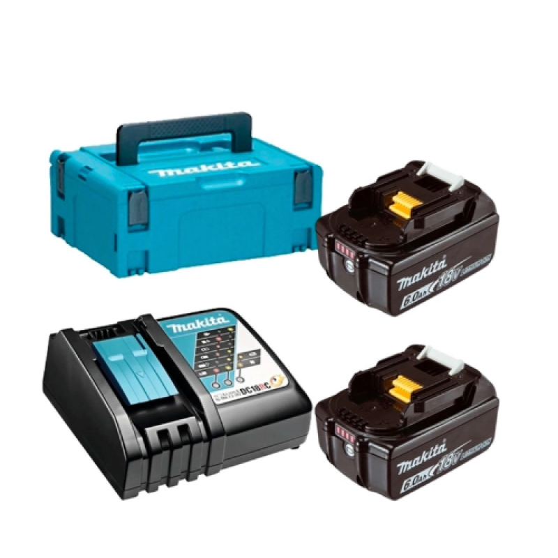 Incărcător + 2 acumulatoare Makita 198116-4 2 x 6 Ah 18 V li-Ion