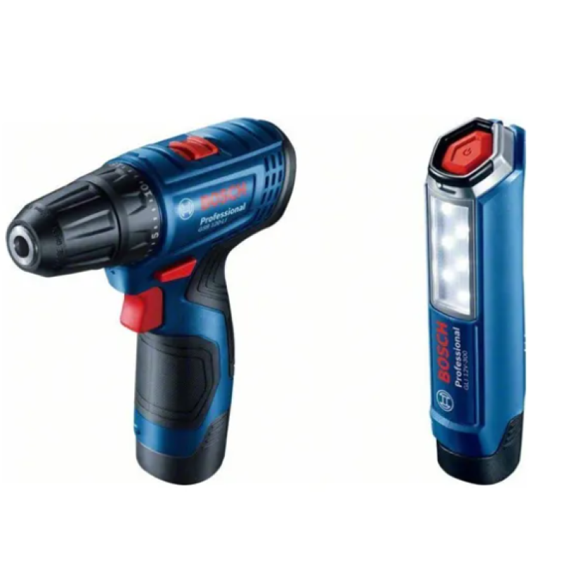 Mașină de găurit + lanternă GSR 120 LI + GLI 12V-300 30 Nm 12 V Bosch