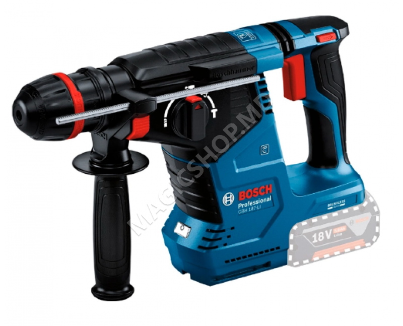 Ciocan rotopercutor (fără acumulator) Bosch GBH 187-LI 18 V 2.4 J 0 - 4350 percuții/min