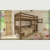 Pat din lemn natural Mebigr 90 x 200 (2x nivel) 