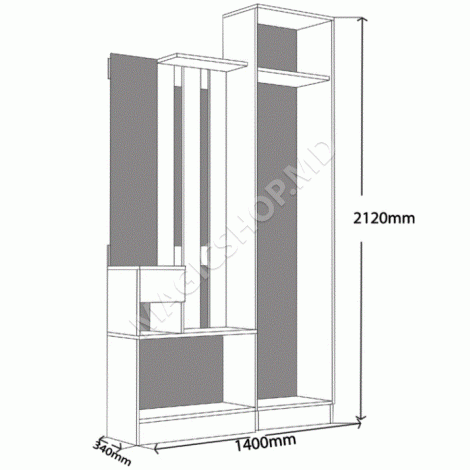 Unitate de hol ML - 4 Var. 2 142x212 cm