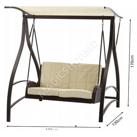 Balansoar de grădină cu copertină KRE3132