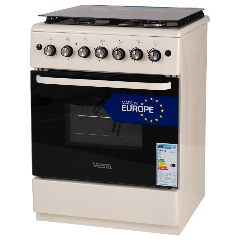 Aragaz combinat Vesta GC-E6060iCTg/BE