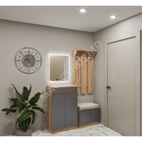 Antreu AY-59 cu scaun moale + oglinda + pantofar