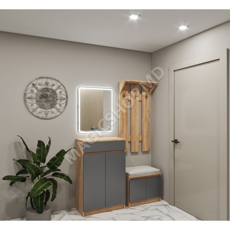 Antreu AY-59 cu scaun moale + oglinda + pantofar