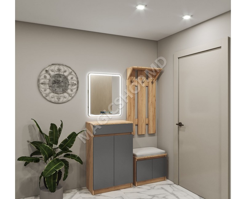 Antreu AY-59 cu scaun moale + oglinda + pantofar