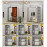 Dulap BafiMob DY-180 (180x60x220cm) Grey / Light Grey