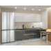 Bucătărie modulară „Gola-3” 2.4m cu fațadă MDF luciu (High Gloss)