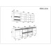 Bucătărie modulară „Gola-3” 2.4m cu fațadă MDF luciu (High Gloss)