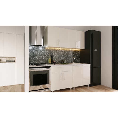 Bucatarie modulară „Mini” 1,6m cu fațadă MDF luciu