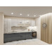 Bucatarie „Rondo” 3,4m cu fatade din panouri MDF lucioase