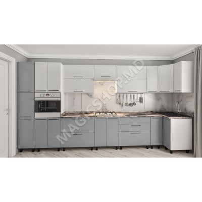 Угловая кухня ECO „Y” 4,1х0,9м матовая