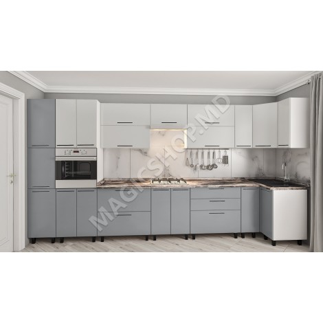 Угловая кухня ECO „Y” 4,1х0,9м матовая