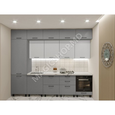 Bucătărie Yarus -Y 3m mat (pal,mânere,dulap de bucătărie)