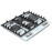 Plita de gaz incorporabila Kaiser KCG 6394 W Turbo Romb