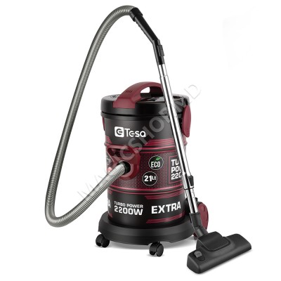 Пылесос TESA Turbo Power industrial TS-DRC 602 Burgundy, 21L, 2200 W