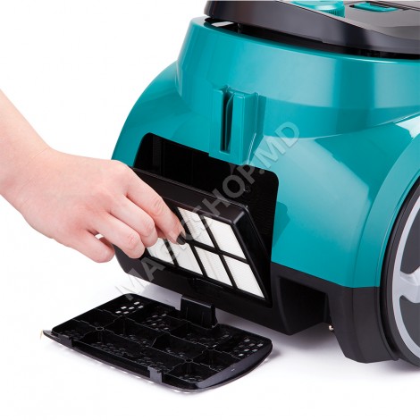 Пылесос TESA с контейнером для сбора пыли TS-RC 705 TQ, зелёный/красный, 1600 Вт