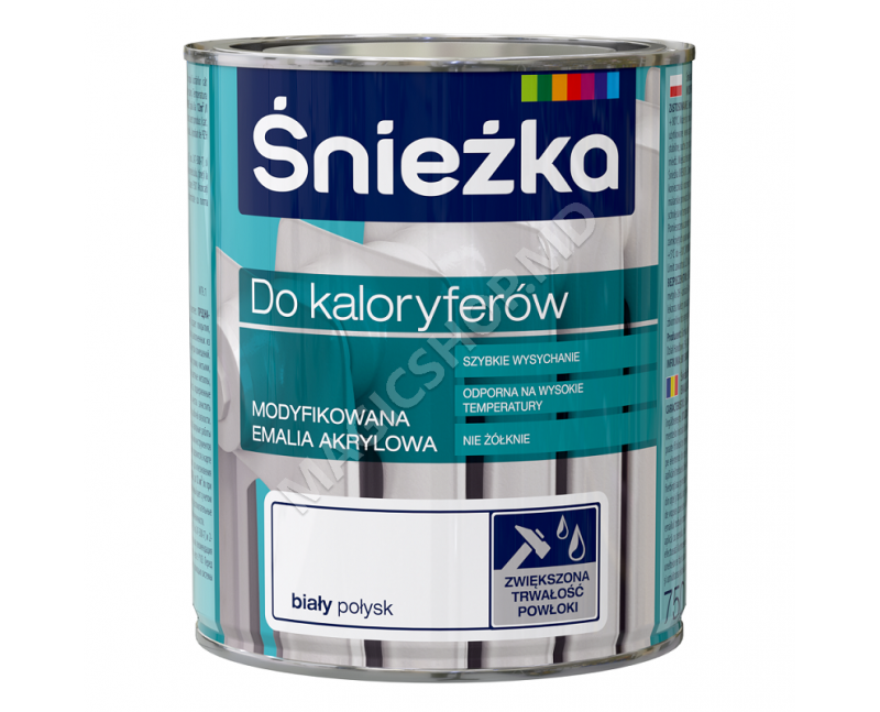 Email Acrilica, Sniezka p/t radiatoare, alb-Lucios 0,75 L