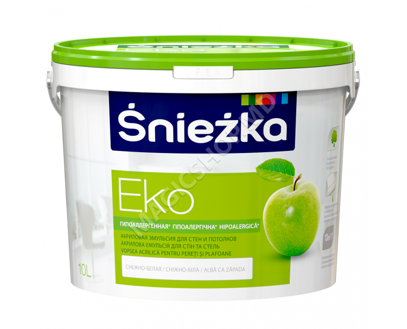 EKO-SNIEZKA ,10 L, vopsea emulsie bz.acril