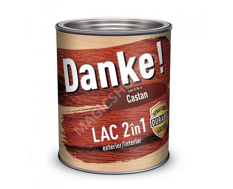 Цветной лак Danke 2в1, 2,5 л каштан 