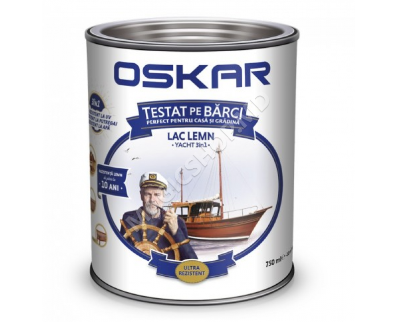 Глянцевый ультрастойкий лак Oscar Yacht Glossy, 2,5 л, бамбуковый