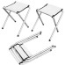 Set camping masă reglabilă și 4 scaune 120x60 cm