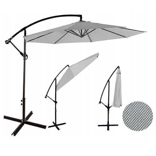 Umbrelă de grădină 300 cm gri