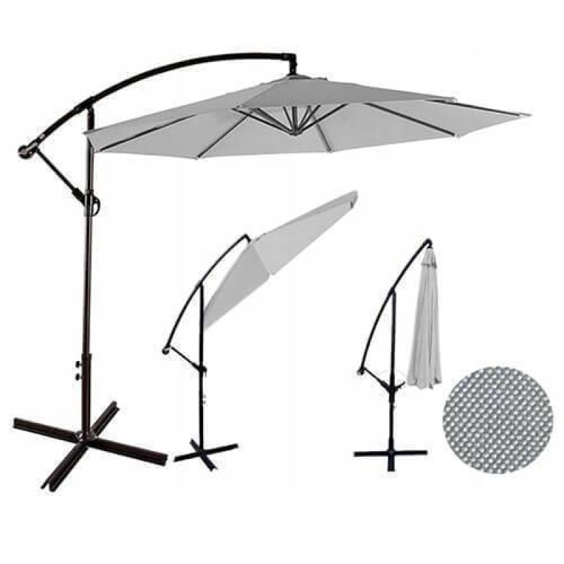 Umbrelă de grădină 300 cm gri