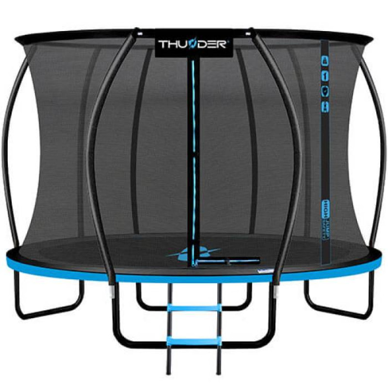 Trambulina Ultra 435 cm, plasa interioara, albastra, roz