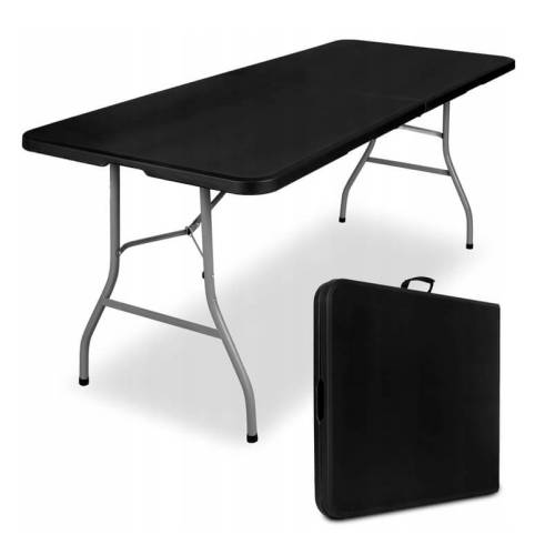Masa pliabilă catering 75x180cm / negru