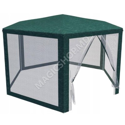 Cort pavilion cu 6 colțuri, plasa anti insecte, PA5 4x4m