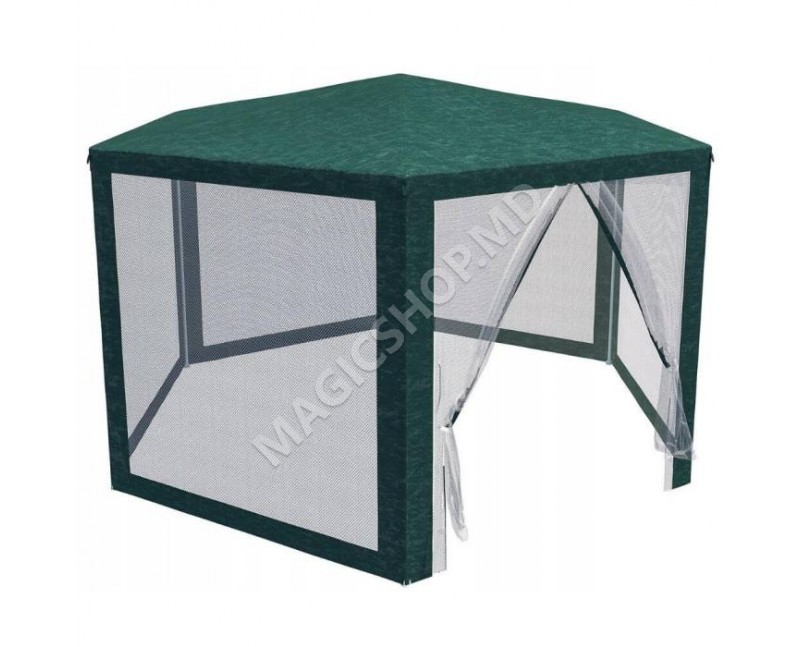 Cort pavilion cu 6 colțuri, plasa anti insecte, PA5 4x4m