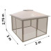 Cort pavilion 3x3m Roma cu plasa anti insecte PA9