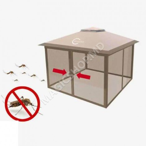 Cort pavilion 3x3m Roma cu plasa anti insecte PA9