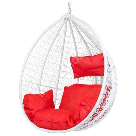 Balansoar / Fotoliu suspendat tip cocon QN-02 alb