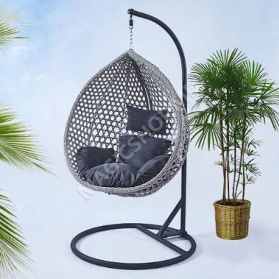 Balansoar / Fotoliu suspendat tip cocon QN-08 gri