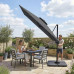 Umbrelă de grădină Roma 420 cm, rotație 360 bej, gri