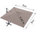 Umbrelă de grădină Roma 420 cm, rotație 360 bej, gri