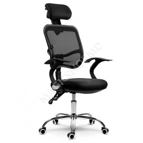 Офисное кресло Riga с сетчатой ​​спинкой, черное, 240500