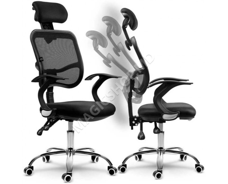 Офисное кресло Riga с сетчатой ​​спинкой, черное, 240500