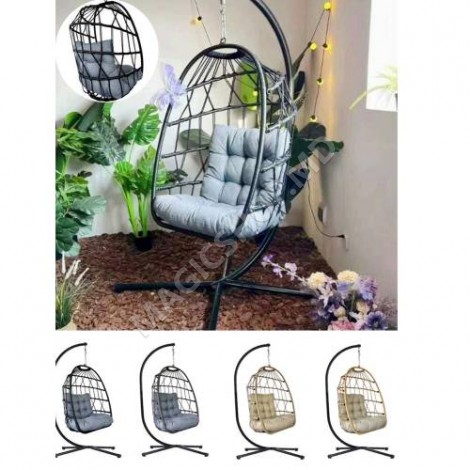 Balansoar de tip cocon Roma Black / Grey