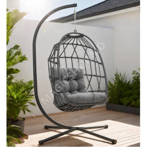 Balansoar de tip cocon Roma Black / Grey