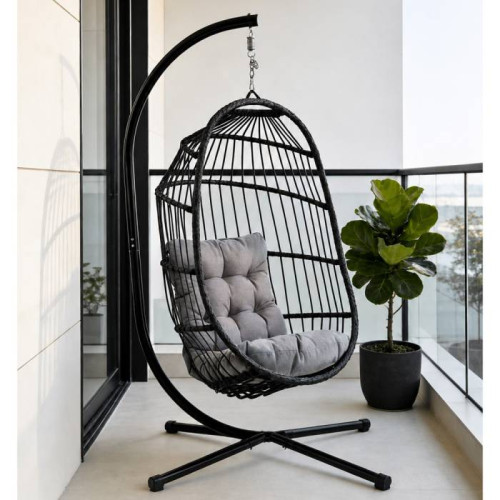 Balansoar de tip cocon JAMIE Black / Grey