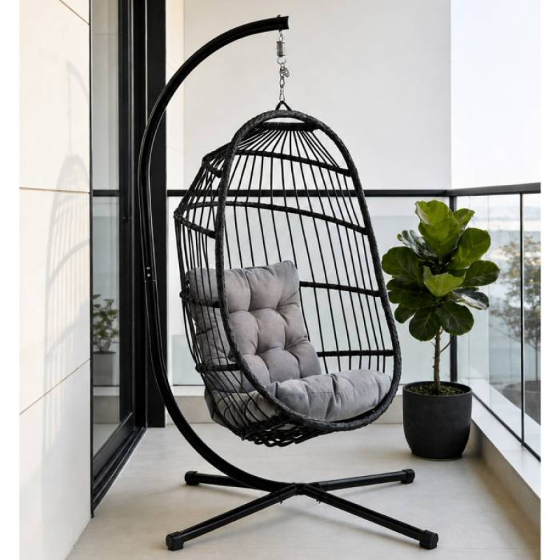 Balansoar de tip cocon JAMIE Black / Grey
