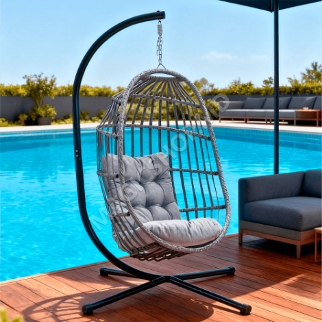 Balansoar de tip cocon Joyce Black / Grey