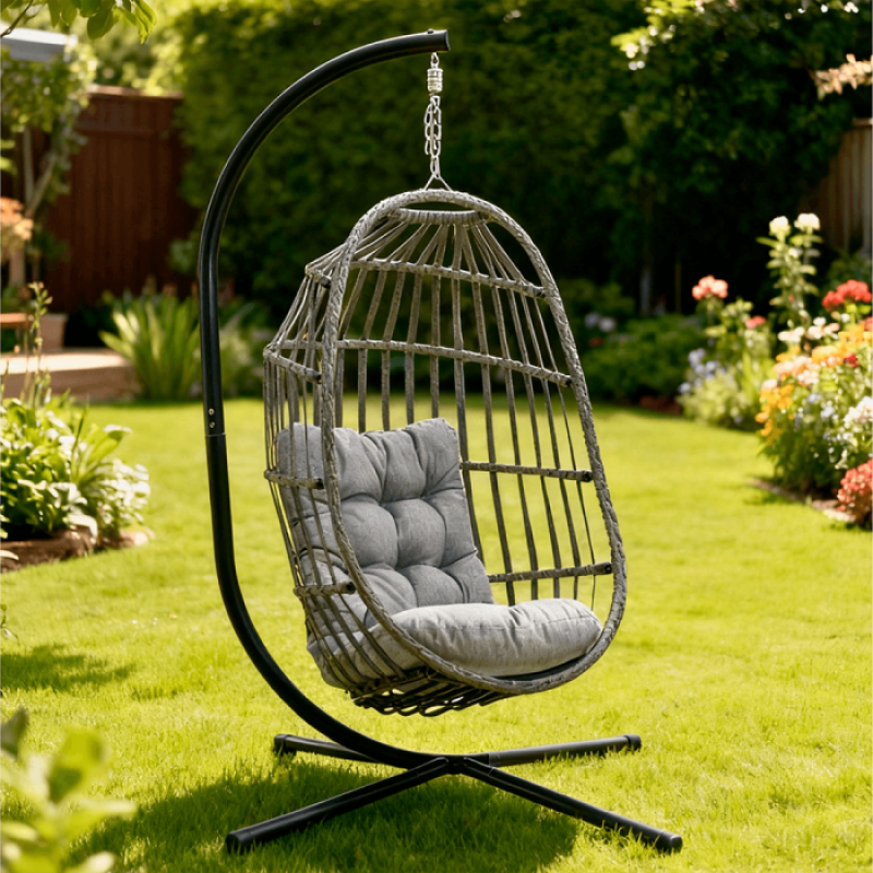 Balansoar de tip cocon Joyce Black / Grey