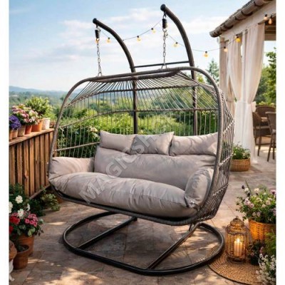 Balansoar de tip cocon 3 SEATER Grey